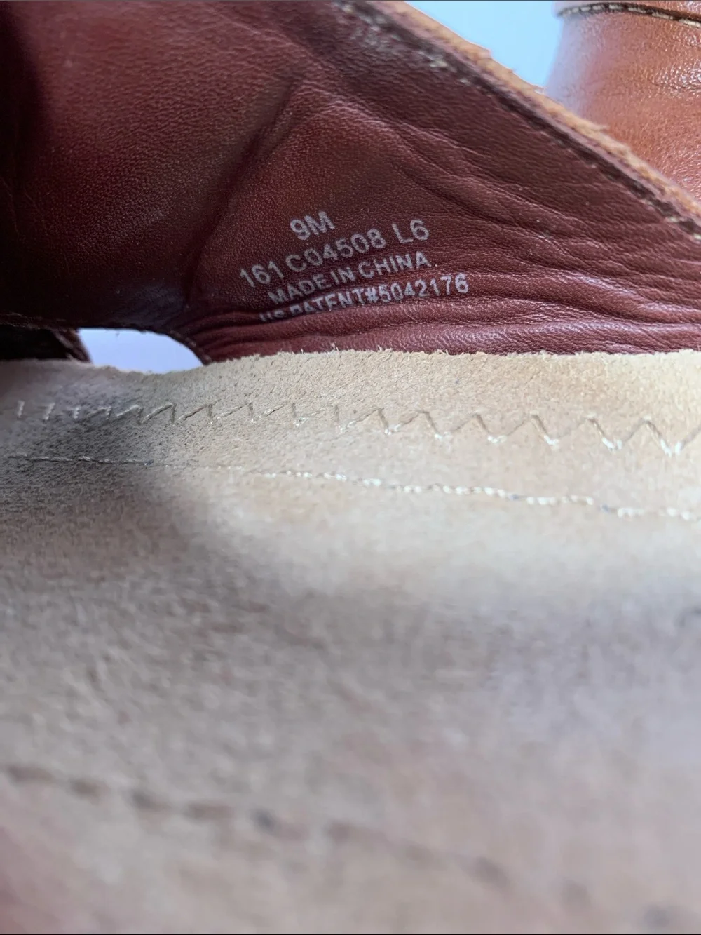 Cole Haan Cognac Brown Leather Slide Mules with Buckle. Size Men's 9M